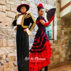 Ole Spanish Dancers on Stilts